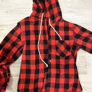 Cute winter layering flannel shirt hoodie cozy fall autumn witchy